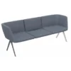Banquette droite 3 places avec dossiers et accotoirs A Bench - 225 x 65 cm - tissu