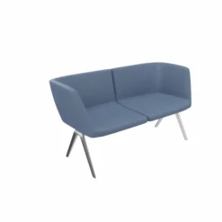 Banquette droite 2 places avec dossiers et accotoirs A Bench - 160 x 65 cm - tissu