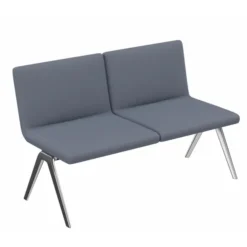 Banquette droite 2 places avec dossier A Bench - 130 x 65 cm - tissu