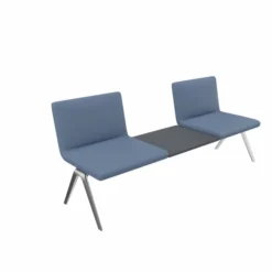 Banquette droite 2 places avec dossier A Bench - tablette - 195 x 65 cm - tissu
