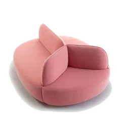Banquette La Isla - textile enduit - 192 x 154 cm - dossier central