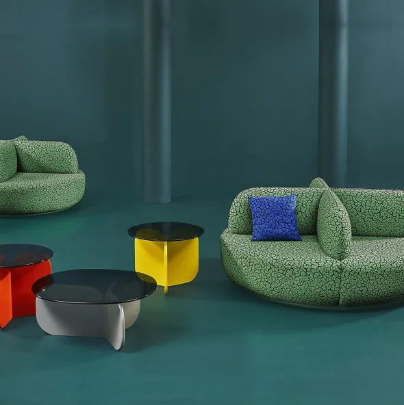 Banquette La Isla - tissu - Ø 170 cm - dossier central