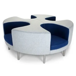 Banquette Otto - tissu - Ø 160 cm - avec dossier central