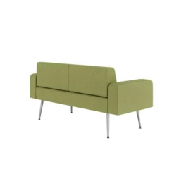 Banquette 2 places avec accoudoirs Modul@ - tissu N - pieds métal