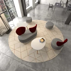 Banquette 2 places Bulle - 1 dossier - pieds chromés - unicolore - tissu