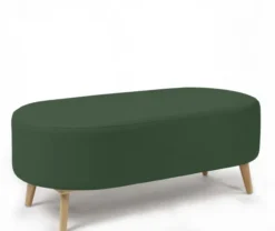 Banquette 2 places Bulle - sans dossier - pieds hêtre - textile enduit