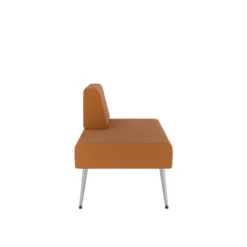Banquette 2 places Modul@ - 1 dossier - textile enduit - pieds métal