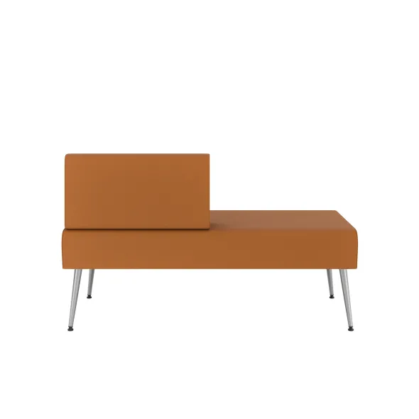Banquette 2 places Modul@ - 1 dossier - textile enduit - pieds métal