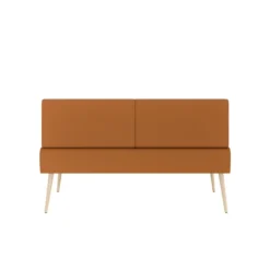 Banquette 2 places Modul@ - textile enduit - pieds chêne vernis naturel