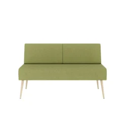 Banquette 2 places Modul@ - tissu N - pieds chêne vernis naturel
