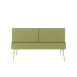 Banquette 2 places Modul@ - tissu N - pieds chêne vernis naturel
