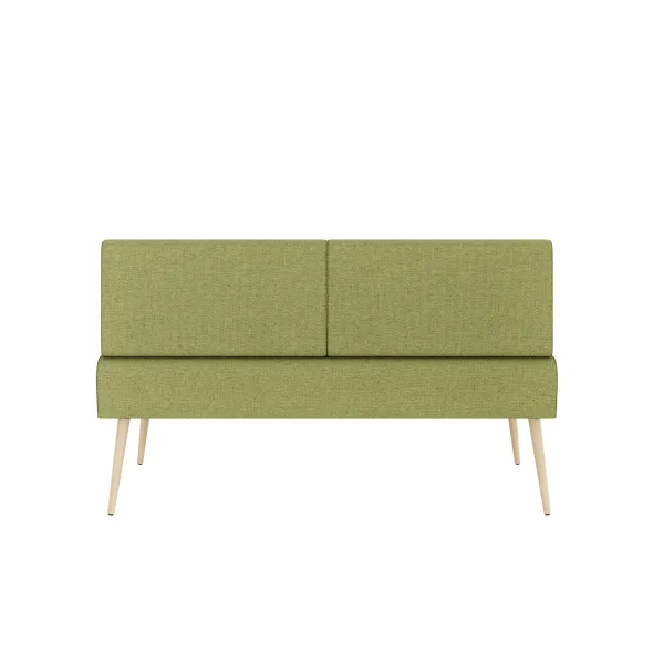 Banquette 2 places Modul@ - tissu N - pieds chêne vernis naturel
