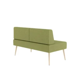 Banquette 2 places Modul@ - tissu N - pieds chêne vernis naturel