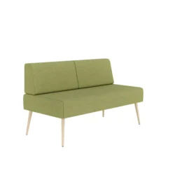 Banquette 2 places Modul@ - tissu N - pieds chêne vernis naturel
