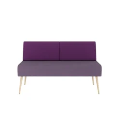 Banquette 2 places Modul@ - tissu D - pieds chêne vernis naturel