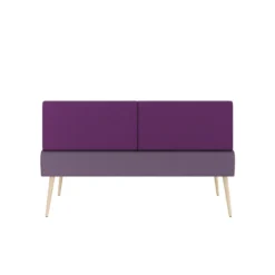 Banquette 2 places Modul@ - tissu D - pieds chêne vernis naturel