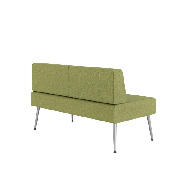 Banquette 2 places Modul@ - tissu N - pieds métal