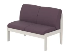 Banquette 2 places - Naya - assise dossier rembourrés - structure hêtre teinté l. 114,8 x h. 84,6 x pr. 66,4 cm
