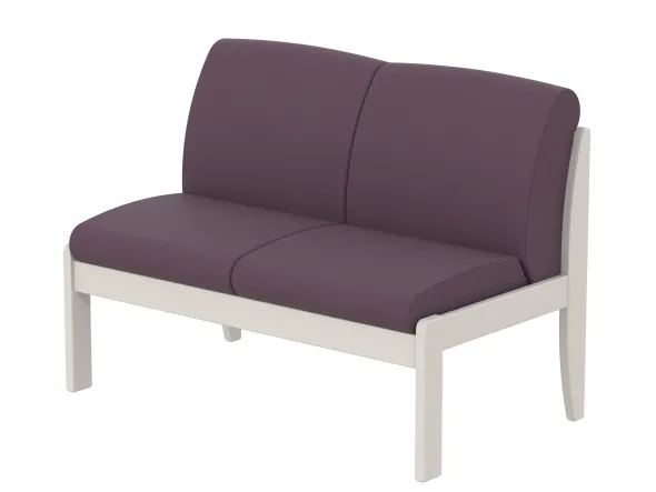 Banquette 2 places - Naya - assise dossier rembourrés - structure hêtre teinté l. 114,8 x h. 84,6 x pr. 66,4 cm