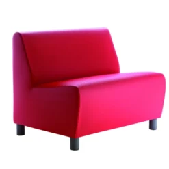 Banquette 2 places Yola II - textile enduit grainé - groseille