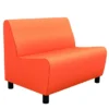 Banquette 2 places Yola II - textile enduit imprimé corail