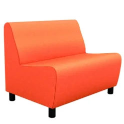Banquette 2 places Yola II - textile enduit imprimé corail