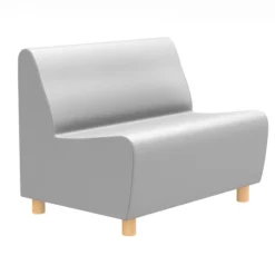 Banquette 2 places Yola II - textile enduit grainé - patins bois