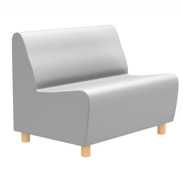 Banquette 2 places Yola II - textile enduit grainé - patins bois