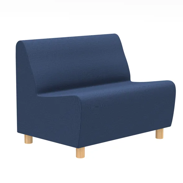 Banquette 2 places Yola II - textile enduit imprimé - patins bois