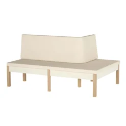 Banquette Soline - tissu enduit - pieds hêtre massif - l. 170 x h. 90 x pr. 110 cm