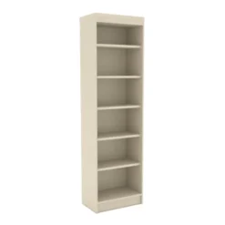 Bibliothèque Flauber - 5 étagères - l. 60 x h. 210 x pr. 35 cm - structure en hêtre massif