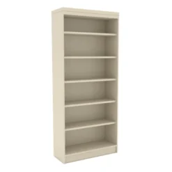 Bibliothèque Flauber - 5 étagères - l. 90 x h. 210 x pr. 35 cm - structure en hêtre massif