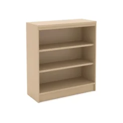 Bibliothèque Flauber - 2 étagères - l. 90 x h. 100 x pr. 35 cm - structure en hêtre massif