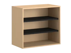 Bibliothèque hauteur bureau ouverte mélaminé FrameOne II - l. 80 cm - 2 tablettes