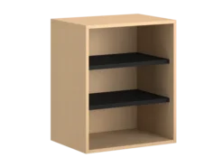 Bibliothèque hauteur bureau ouverte mélaminé FrameOne II - l. 60 cm - 2 tablettes