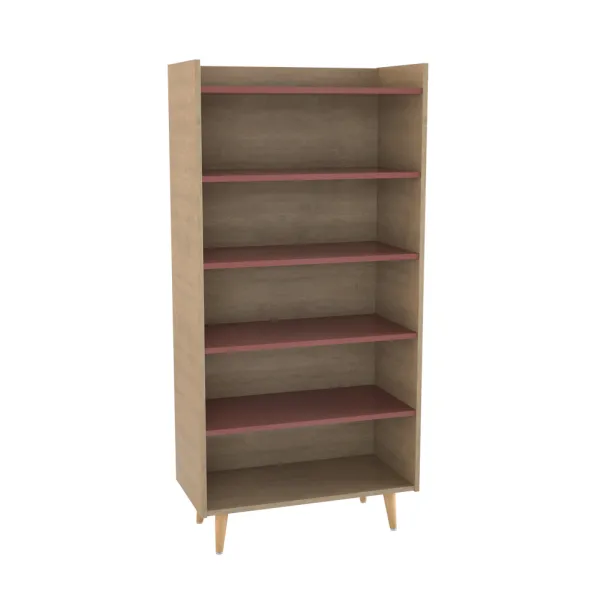 Bibliothèque - Lagune - l. 80 x h. 165,8 x pr. 40 cm - 5 tablettes