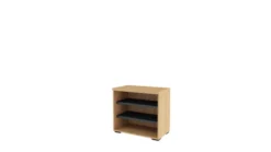 Bibliothèque ouverte hauteur bureau mélaminé Epure - l. 80 cm - 2 tablettes métalliques