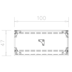 Bibliothèque ouverte hauteur bureau mélaminé Epure - l. 100 cm - 2 tablettes métalliques