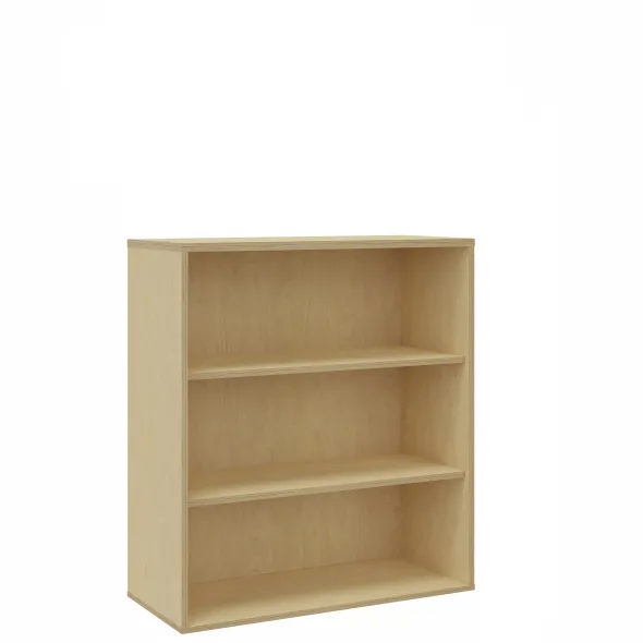 Bibliothèque ouverte mélaminé Arial - h. 113,5 x l. 100 cm - 2 tablettes