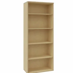 Bibliothèque ouverte mélaminé Arial - h. 202,1 x l. 80 cm - 4 tablettes