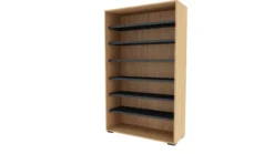 Bibliothèque ouverte mélaminé Epure - h. 197 x l. 120 cm - 6 tablettes métalliques