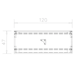 Bibliothèque ouverte mélaminé Epure - h. 105 x l. 120 cm - 2 tablettes métalliques