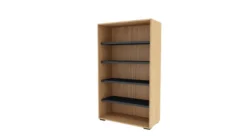 Bibliothèque ouverte mélaminé Epure - h. 172 x l. 100 cm - 4 tablettes métalliques