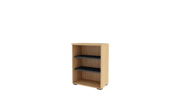 Bibliothèque ouverte mélaminé Epure - h. 105 x l. 80 cm - 2 tablettes métalliques