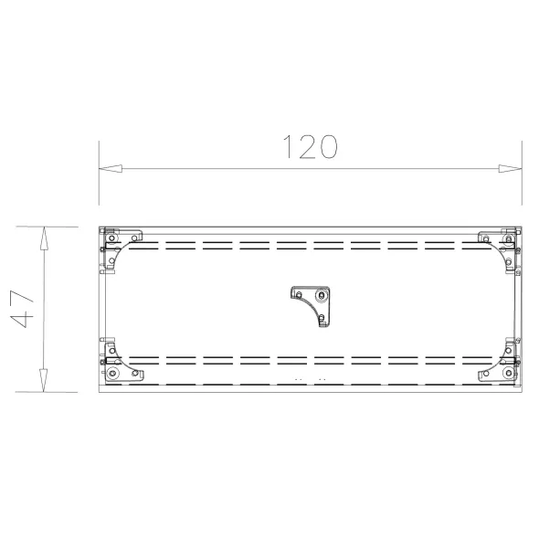 Bibliothèque ouverte mélaminé Epure - h. 140 x l. 120 cm - 4 tablettes métalliques
