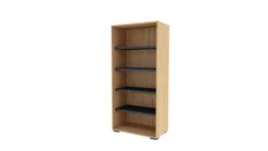 Bibliothèque ouverte mélaminé Epure - h. 172 x l. 80 cm - 4 tablettes métalliques