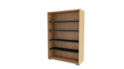 Bibliothèque ouverte mélaminé Epure - h. 172 x l. 120 cm - 4 tablettes métalliques