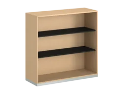 Bibliothèque ouverte mélaminé FrameOne II - h. 116,5 x l. 120 cm - 2 tablettes