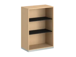 Bibliothèque ouverte mélaminé FrameOne II - h. 116,5 x l. 80 cm - 2 tablettes