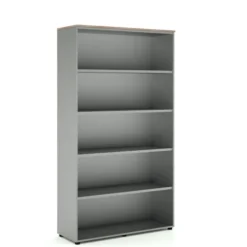 Bibliothèque ouverte mélaminé Léandre Manager - h. 215,8 x l. 120 cm - 4 tablettes mélaminé